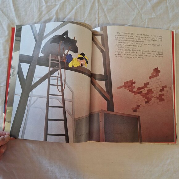 Disney Mickey Mouse In The Phantom Blot Oversized Hardcover Book 1990 Read Aloud - Picture 9 of 10